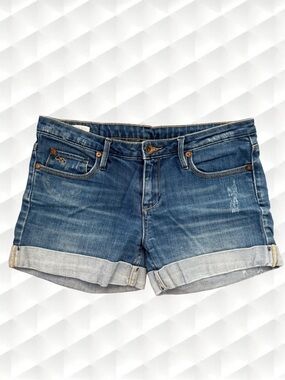 QSD Boho Chic Festival Western Cowgirl Prairie Cottagecore Roll Hem Denim Shorts